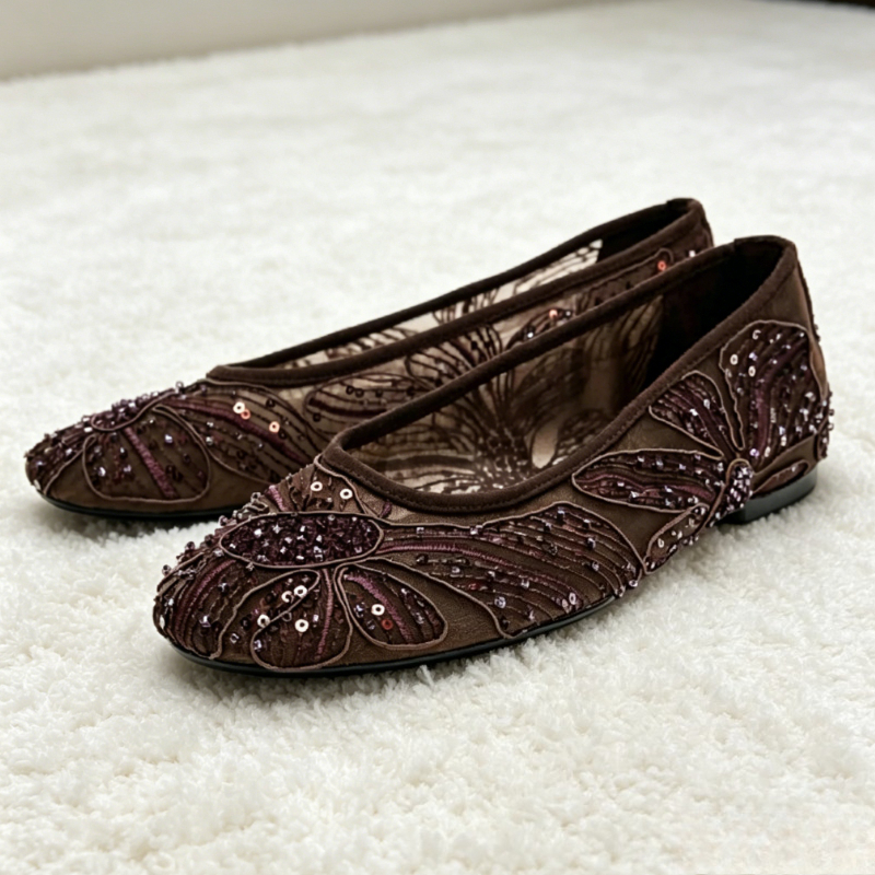Women Shoes Loafers - Luxury Designer Ballet Flats for Women