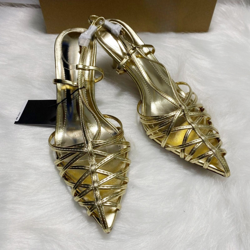 Women Shoes Luxury Brand - Summer Hollow Out High Heels Sandals