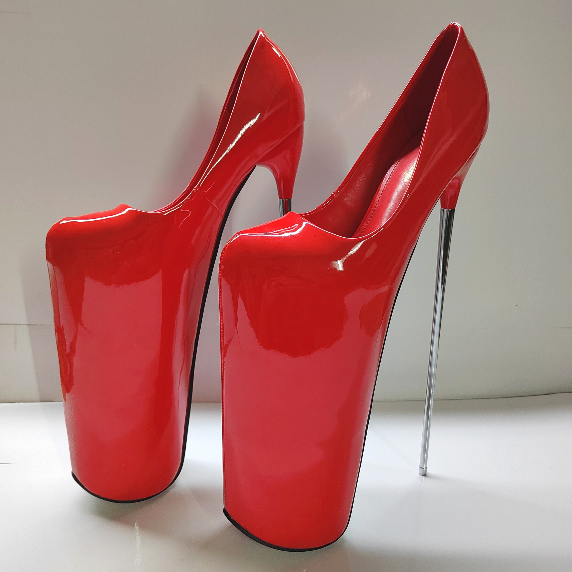 Women'S Shoes Water Resistant - Crossdresser Stilettos Sexy 30cm Metal Ultra