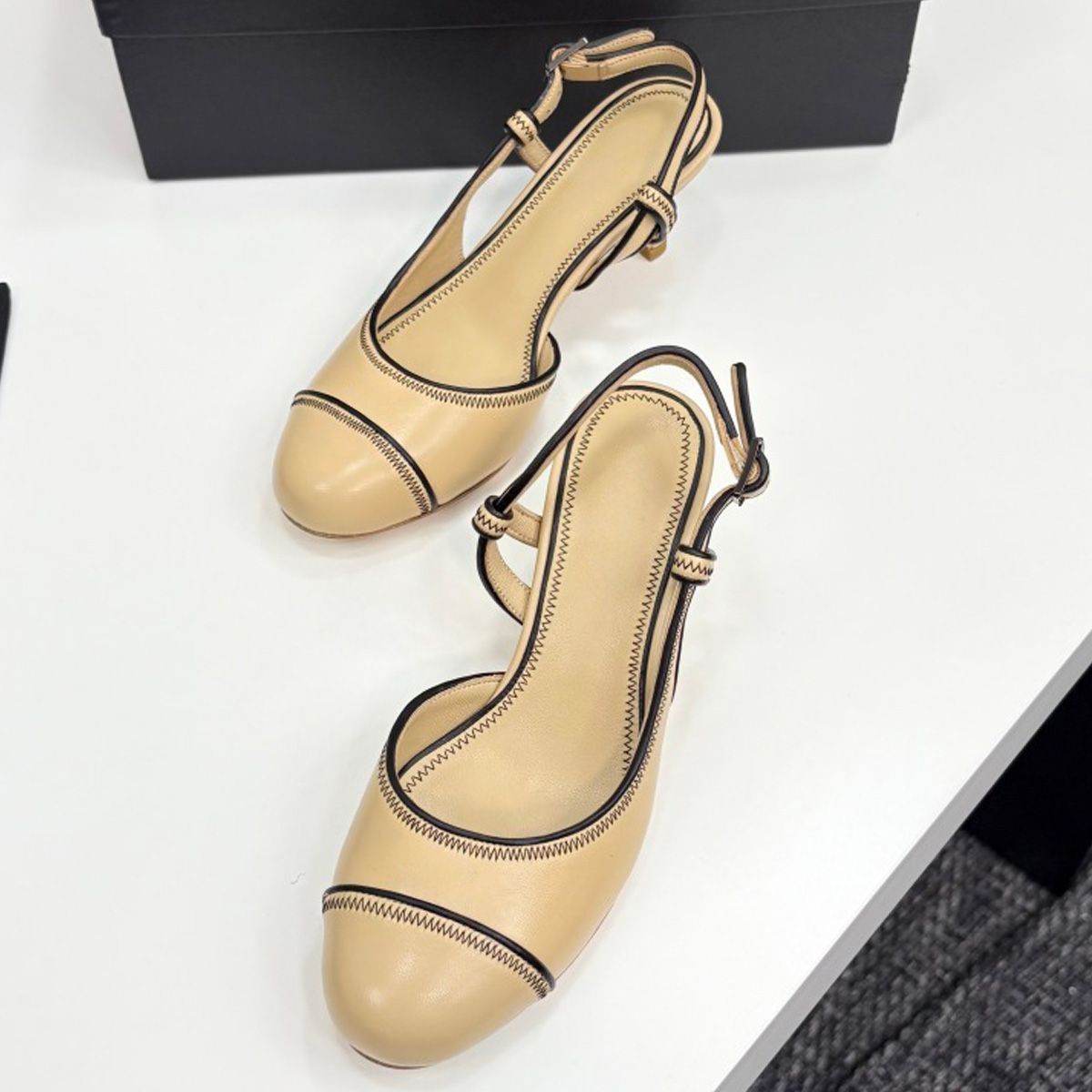2026 Women's Leather Contrast  – Women'S Shoes Kitten Heels recenzja i cena