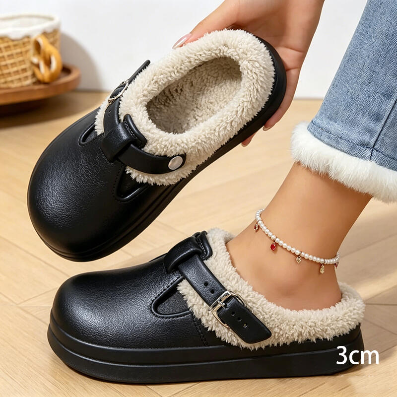 Casual Metal Buckle Warm Plush – Women'S Shoes Water Resistant recenzja i cena