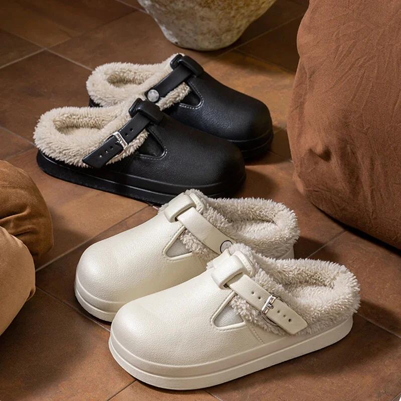 Casual Metal Buckle Warm Plush – Women'S Shoes Water Resistant recenzja i cena