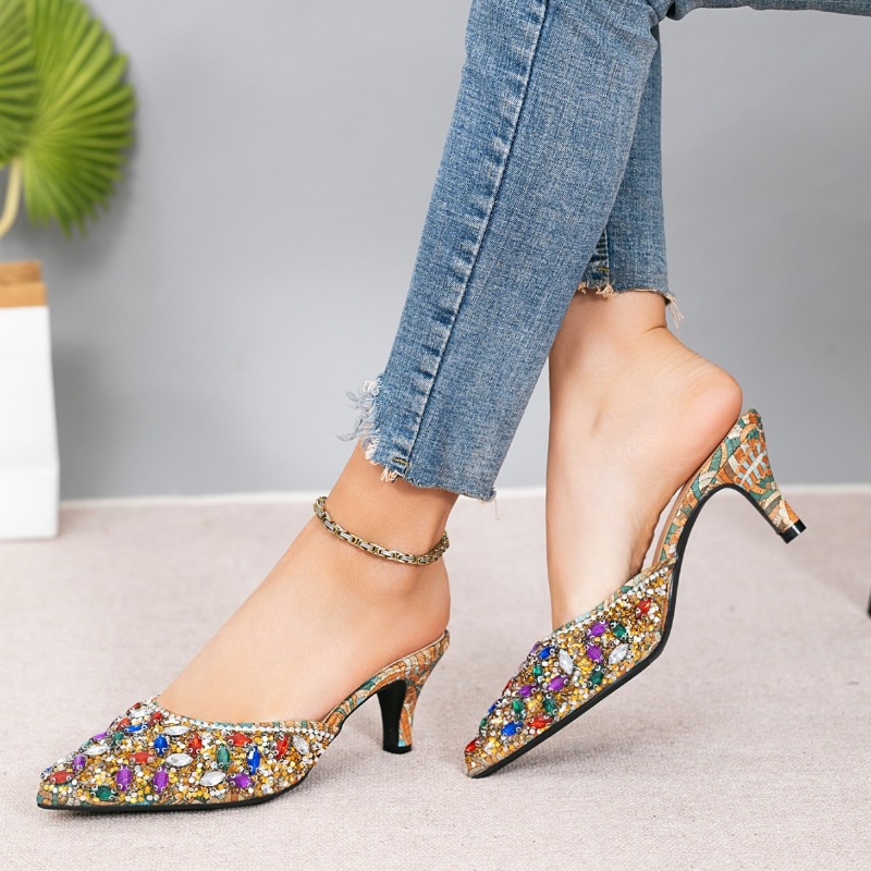 Luxury Rhinestone Kitten Heel  – Women'S Shoes Kitten Heels recenzja i cena