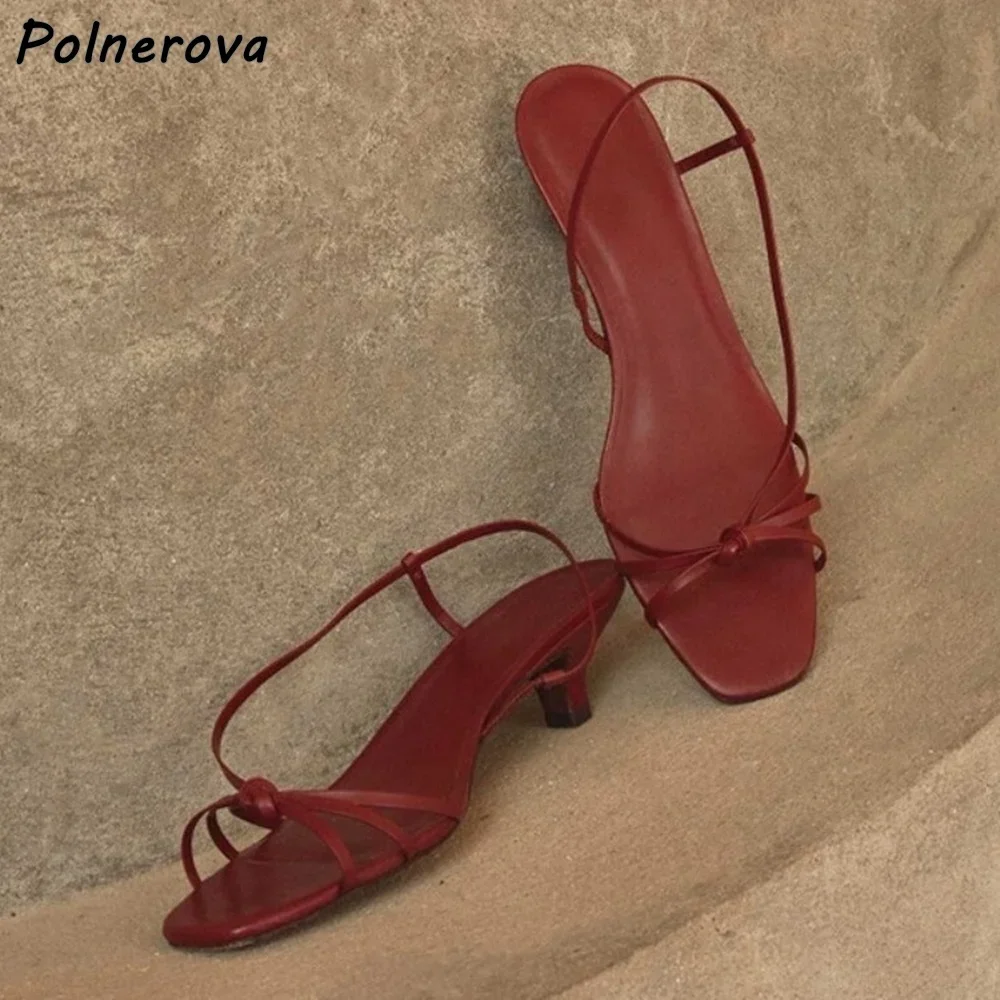 Narrow Band Twist Sandals Kitt – Women'S Shoes Kitten Heels recenzja i cena