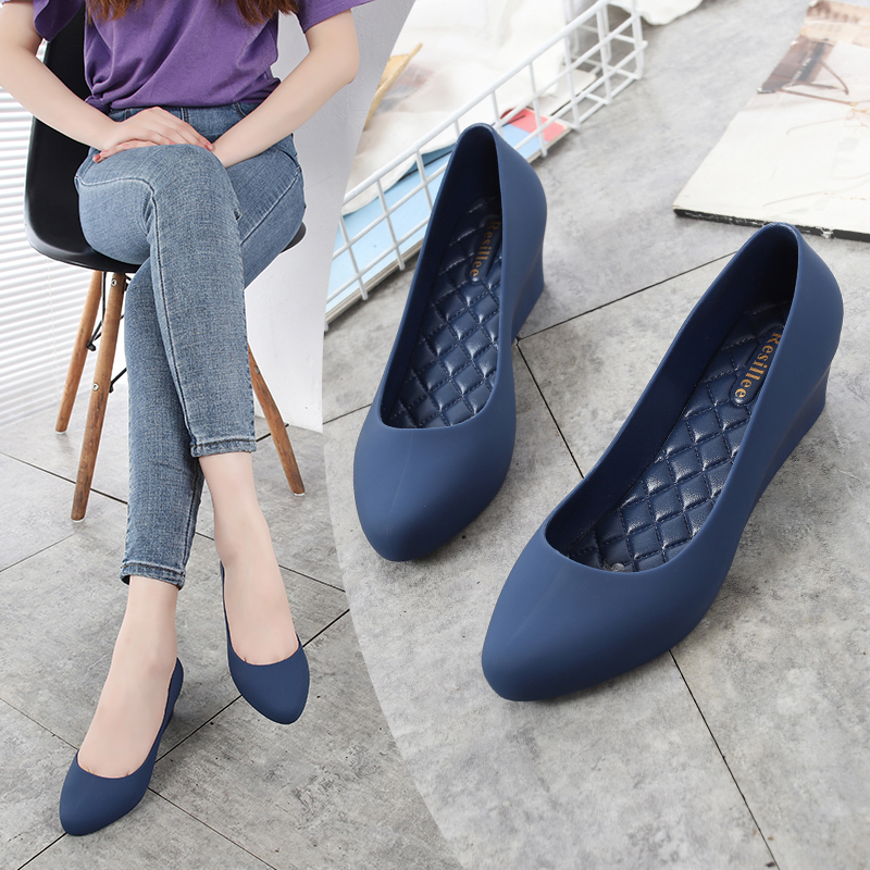 Resillee Women Navy Blue Wedge – Women'S Shoes Water Resistant recenzja i cena