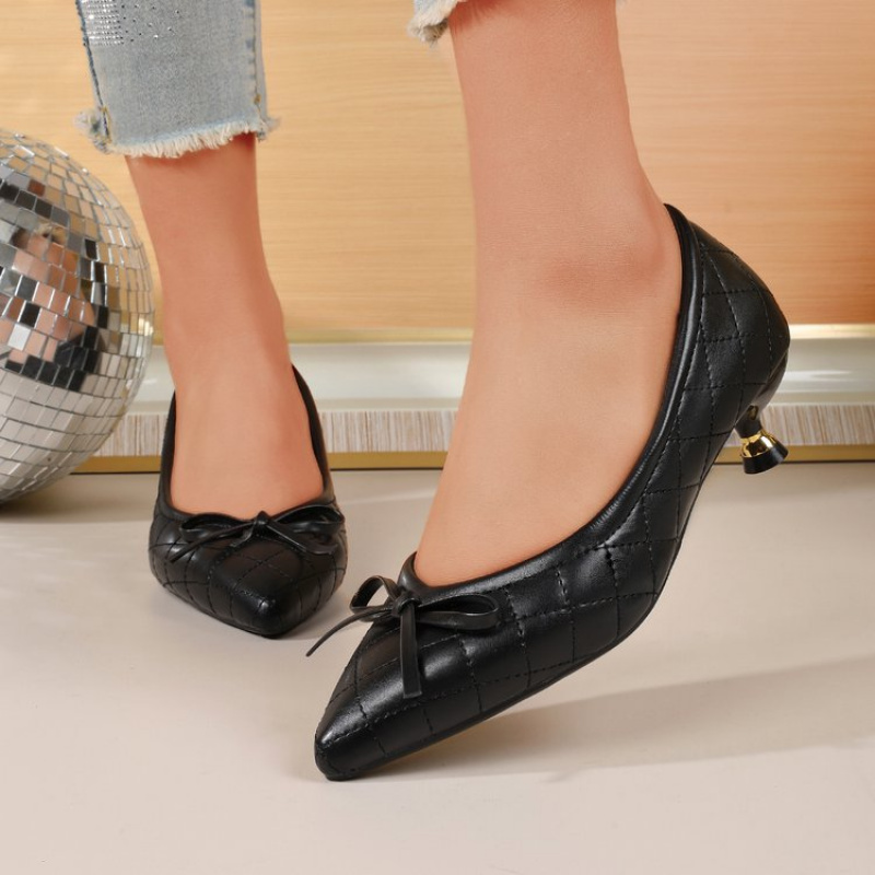 Vintage Women's Pointed Toe Bo – Women'S Shoes Kitten Heels recenzja i cena