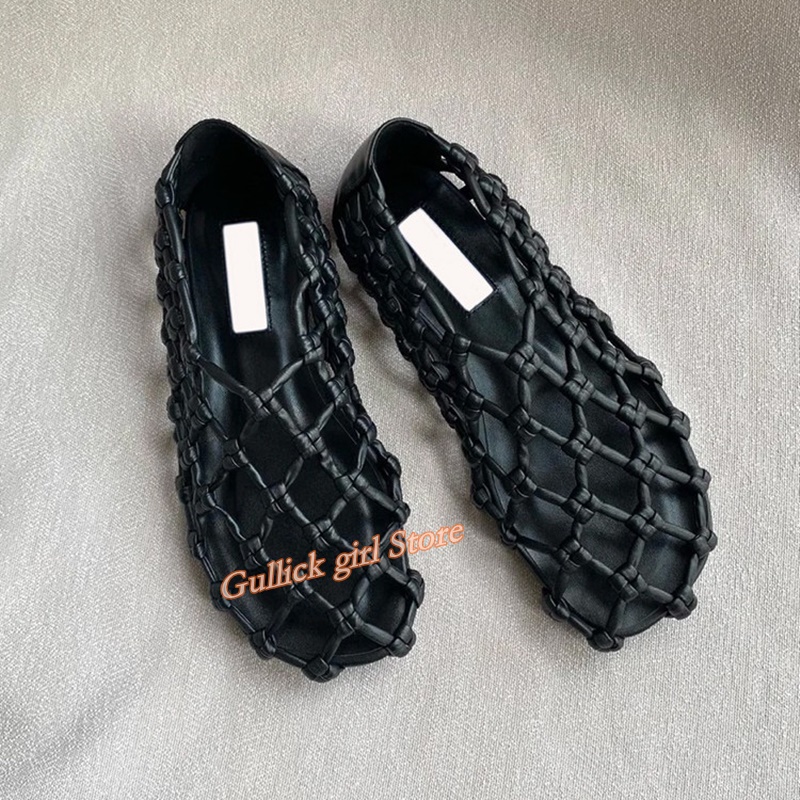 French Woven Mesh Hollow flat  – Women Shoes Loafers recenzja i cena