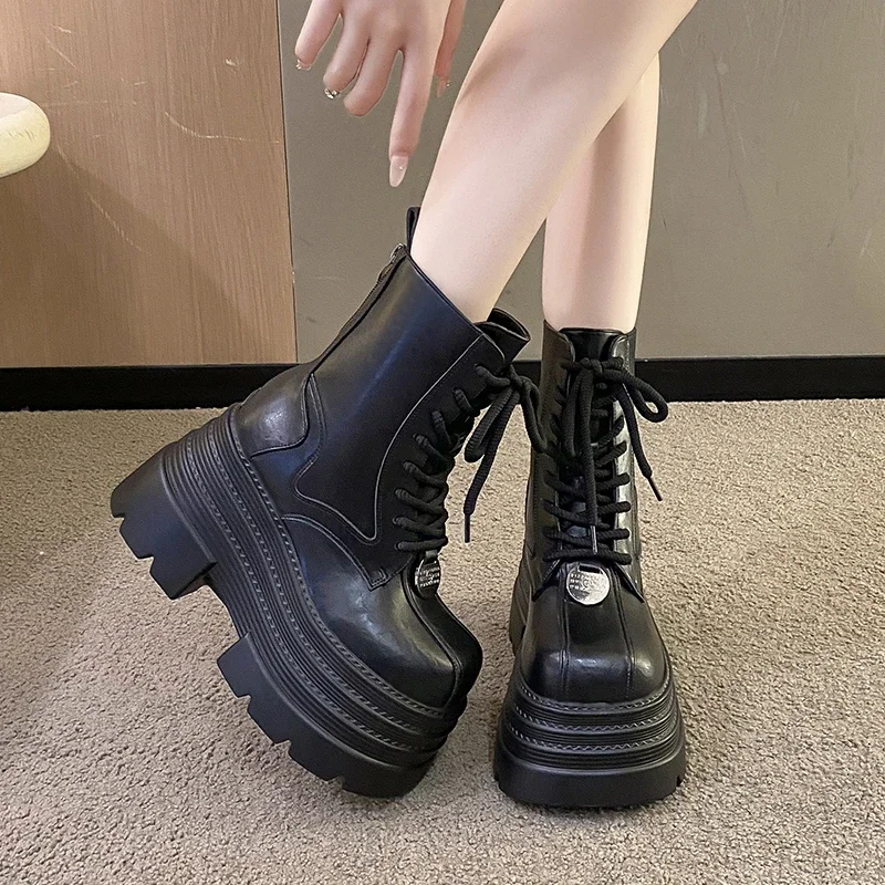 Women Boots Gothic Leather Wom – Women Shoes Luxury Brand recenzja i cena