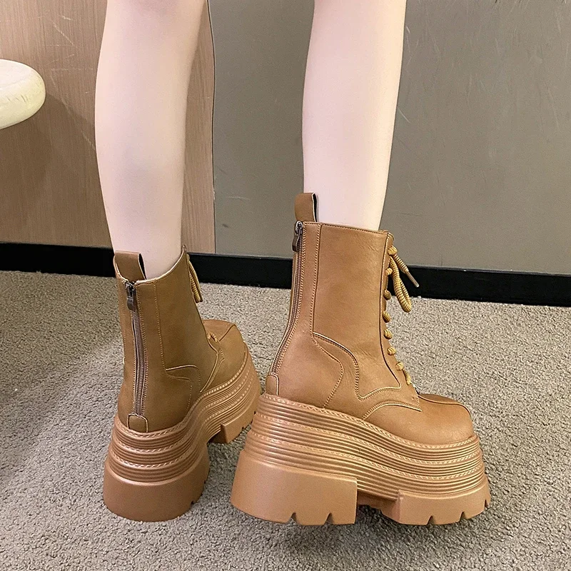 Women Boots Gothic Leather Wom – Women Shoes Luxury Brand recenzja i cena