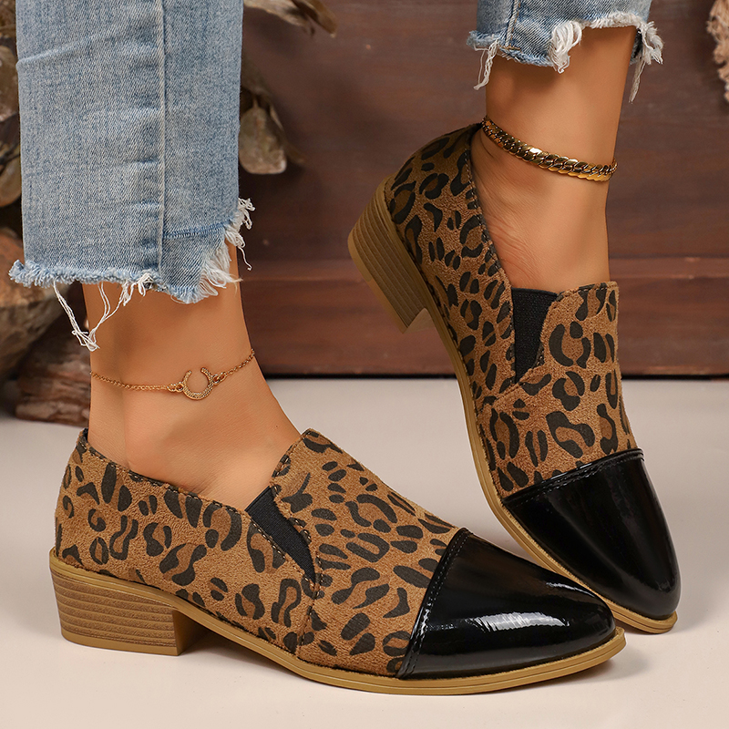Leopard Printed Women's Low He – Women Shoes Loafers recenzja i cena
