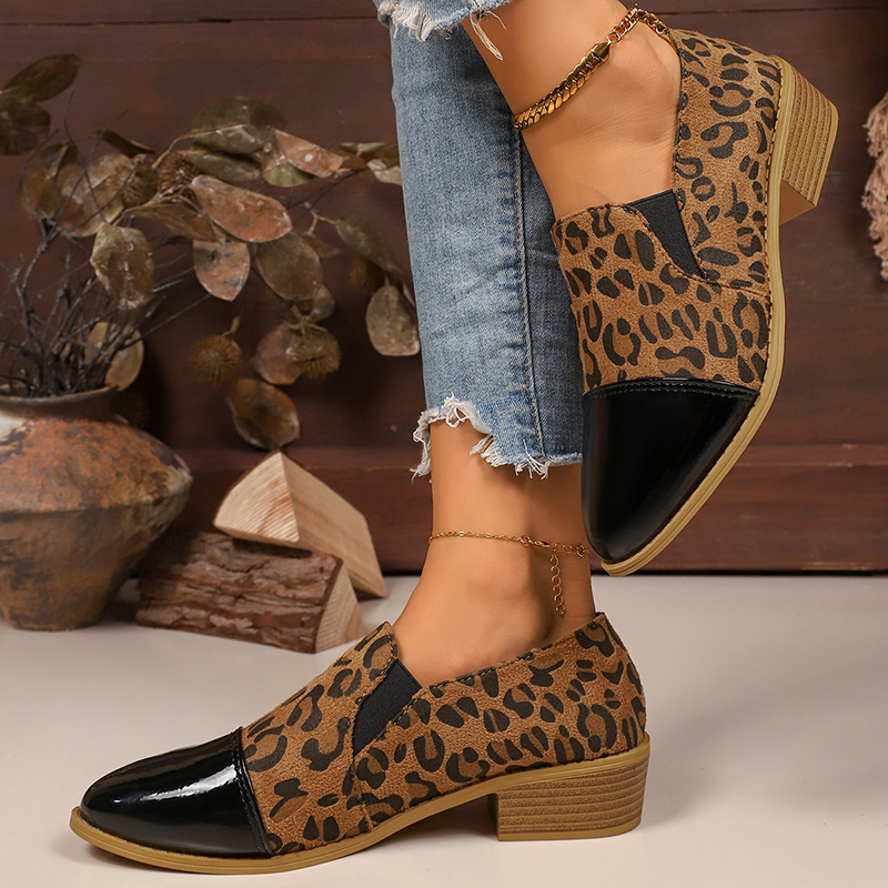 Leopard Printed Women's Low He – Women Shoes Loafers recenzja i cena